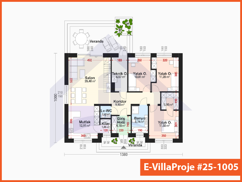 Model 25-1005 — 135 m², 1 storey thumbnail 2
