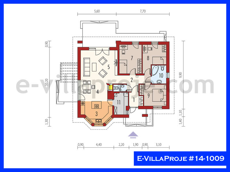 Model 14-1009 — 136 m², 1 storey thumbnail 2