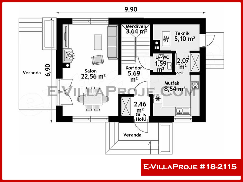 Model 18-2115 — 137 m², 2 storeys thumbnail 2