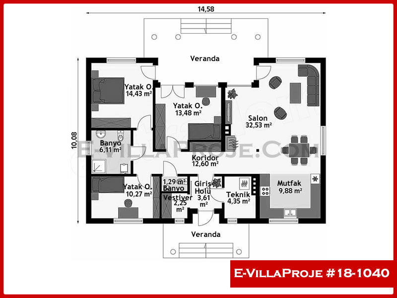 Model 18-1040 — 137 m², 1 storey thumbnail 2