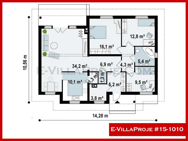 Model 15-1010 — 137 m², 1 storey thumbnail 2