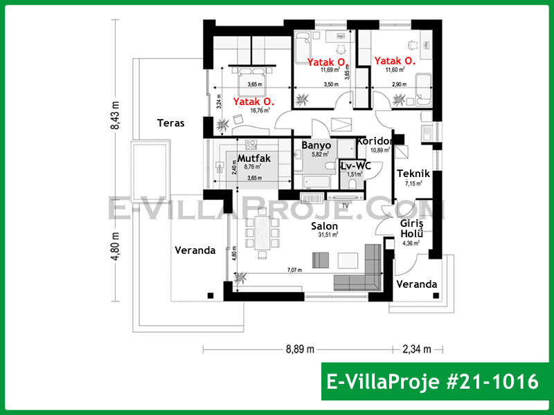 Model 21-1016 — 138 m², 1 storey thumbnail 2