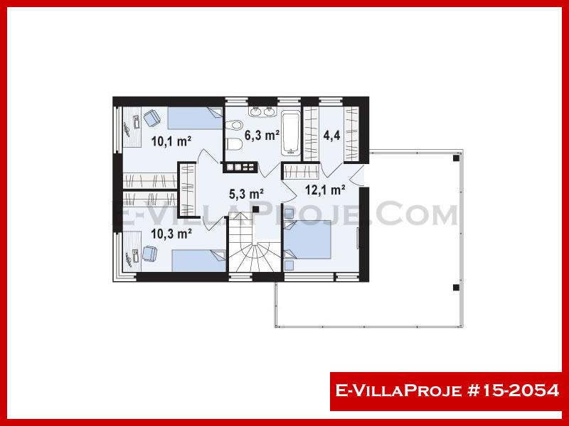 Model 15-2054 — 140 m², 2 storeys thumbnail 3