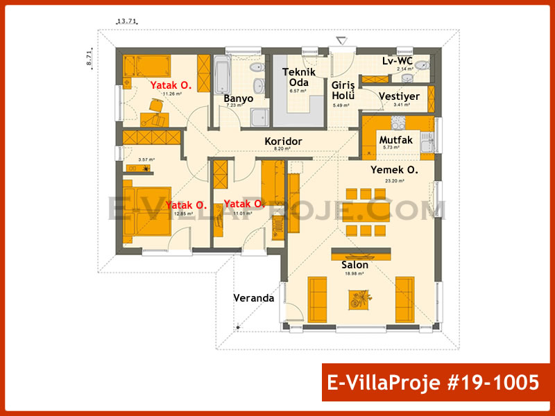 Model 19-1005 — 141 m², 1 storey thumbnail 2