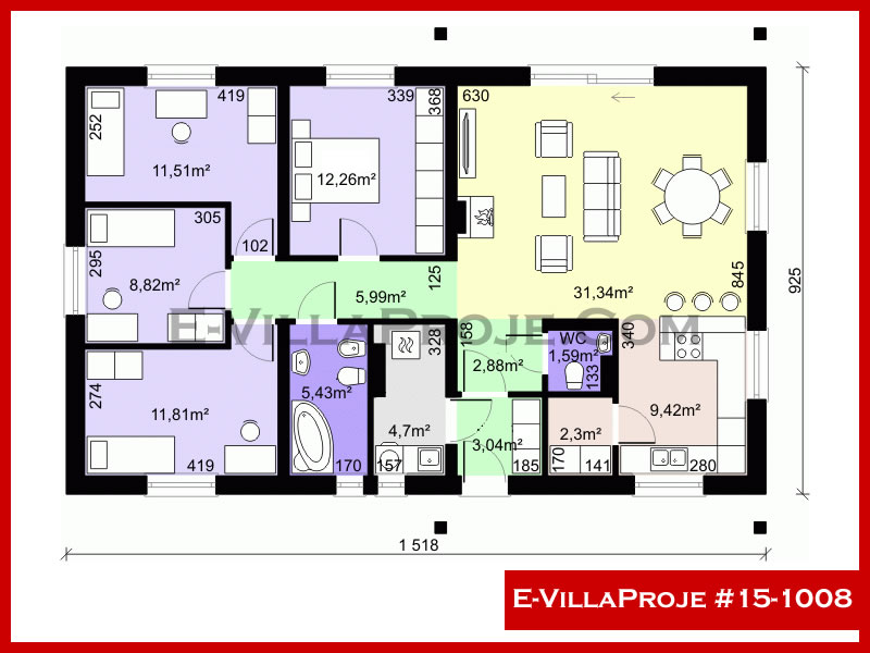 Model 15-1008 — 141 m², 1 storey thumbnail 2