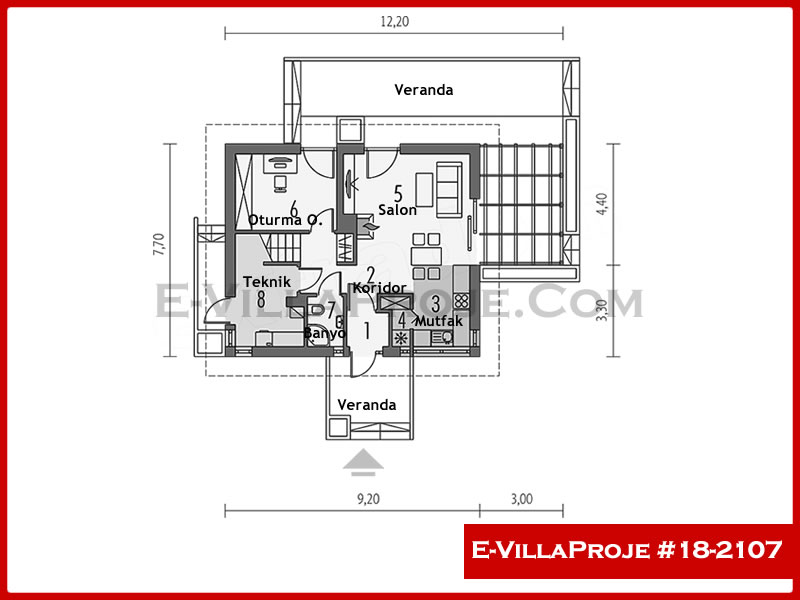 Model 18-2107 — 142 m², 2 storeys thumbnail 2