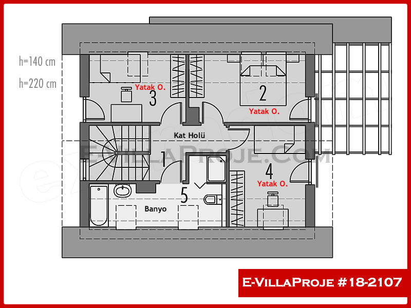 Model 18-2107 — 142 m², 2 storeys thumbnail 3