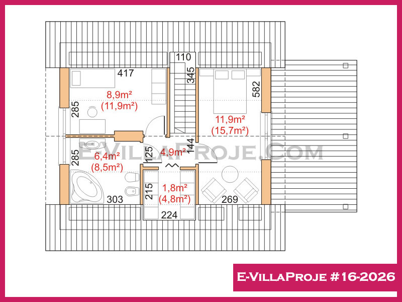 Model 16-2026 — 143 m², 2 storeys thumbnail 3