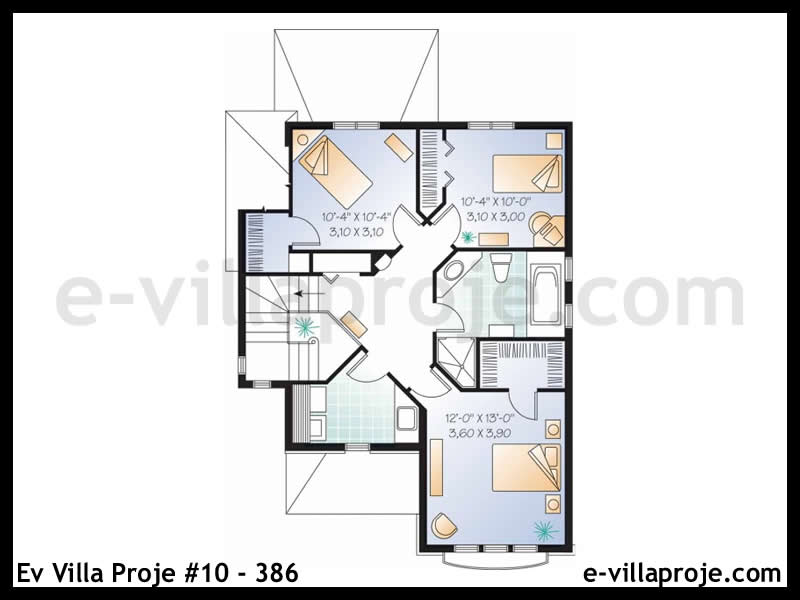 Model 10-386 — 143 m², 2 storeys thumbnail 3