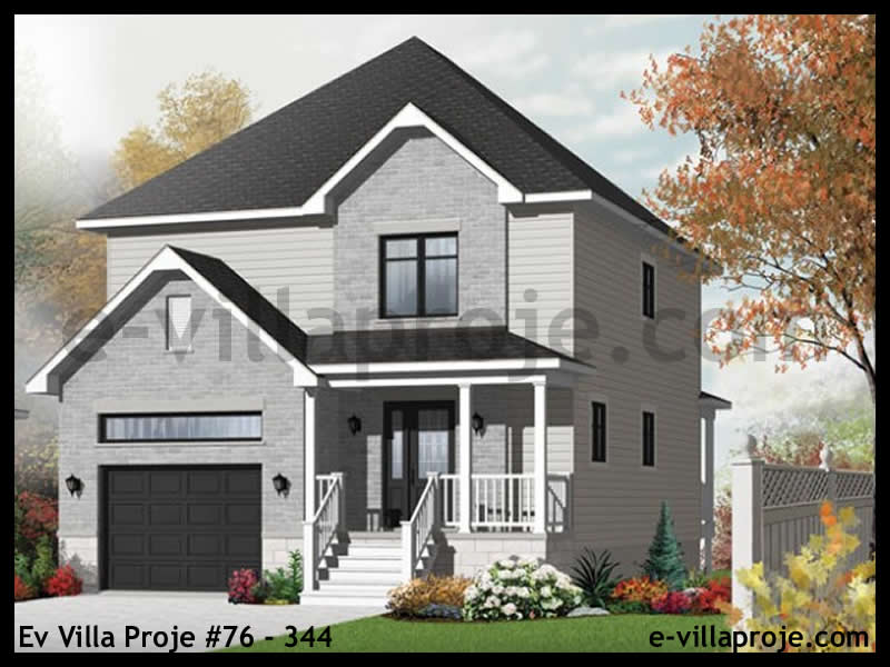 Model 76-344 — 143 m², 2 storeys - 76-344
