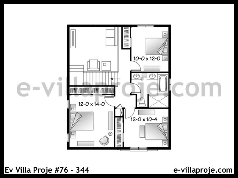 Model 76-344 — 143 m², 2 storeys thumbnail 3