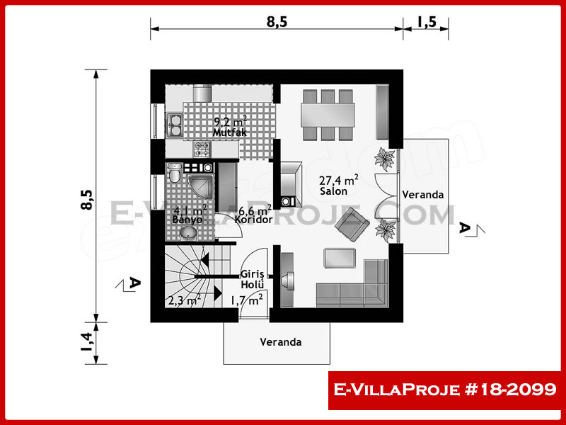 Model 18-2099 — 145 m², 2 storeys thumbnail 2