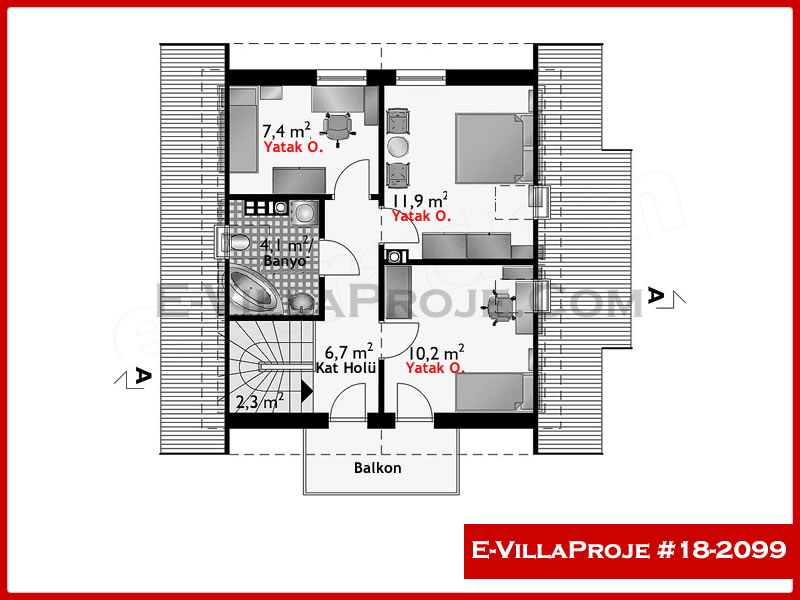 Model 18-2099 — 145 m², 2 storeys thumbnail 3