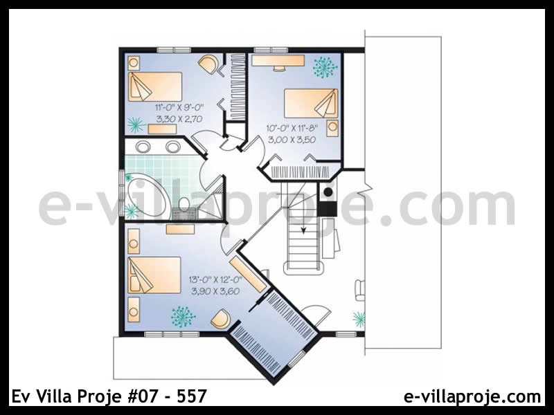 Model 07-557 — 145 m², 2 storeys thumbnail 3