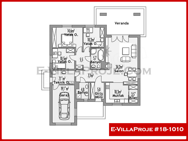 Model 18-1010 — 145 m², 1 storey thumbnail 2