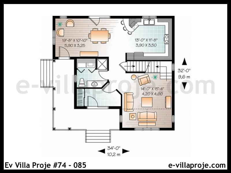Model 74-085 — 146 m², 2 storeys thumbnail 2