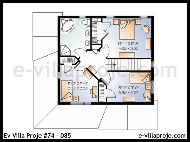 Model 74-085 — 146 m², 2 storeys thumbnail 3