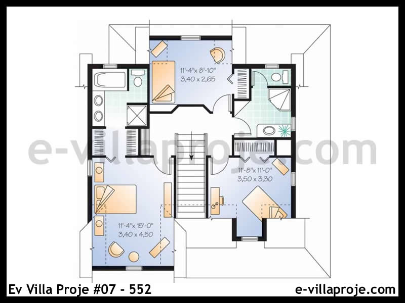 Model 07-552 — 147 m², 2 storeys thumbnail 3