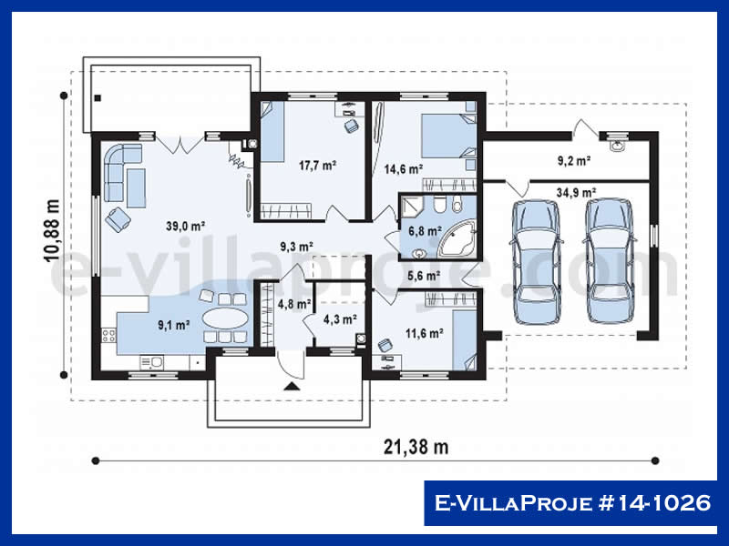 Model 14-1026 — 148 m², 1 storey thumbnail 2
