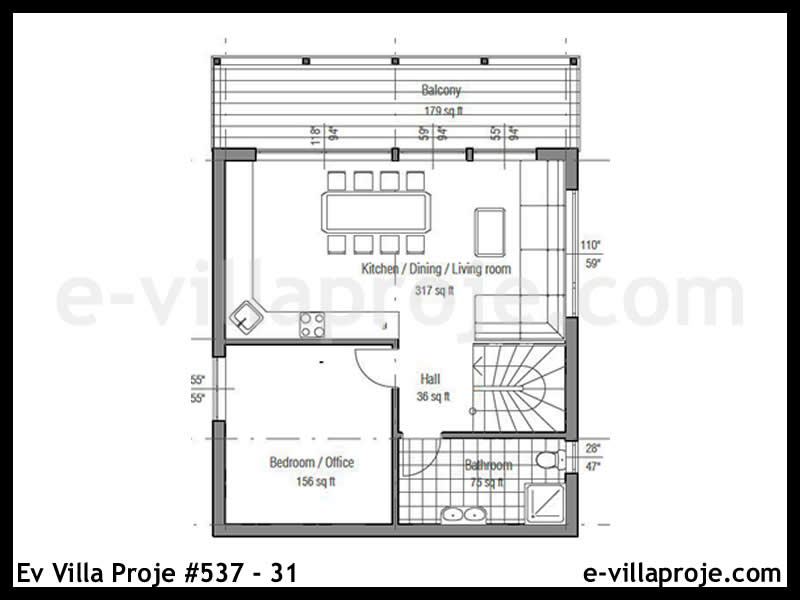 Model 537-31 — 148 m², 3 storeys thumbnail 3