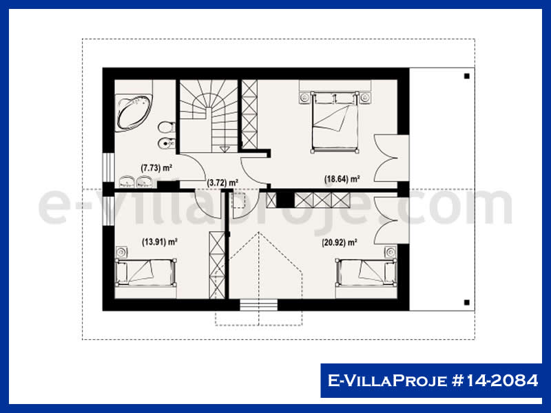 Model 14-2084 — 152 m², 2 storeys thumbnail 3