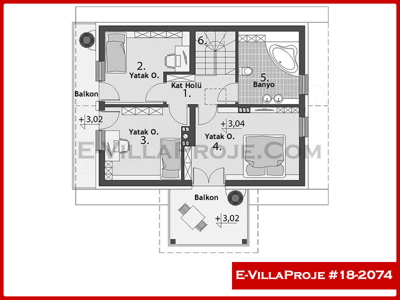 Model 18-2074 — 152 m², 2 storeys thumbnail 3