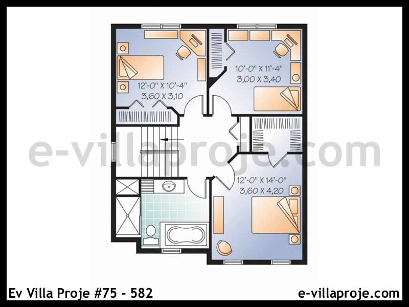 Model 75-582 — 152 m², 2 storeys thumbnail 3
