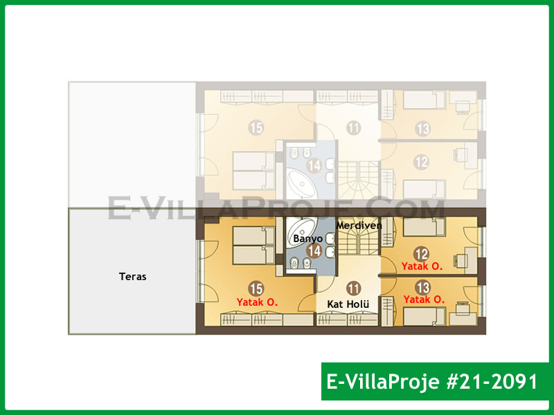 Model 21-2091 — 154 m², 2 storeys thumbnail 3