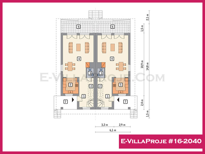 Modell 16-2040 — 155 m², 2 Geschosse thumbnail 2