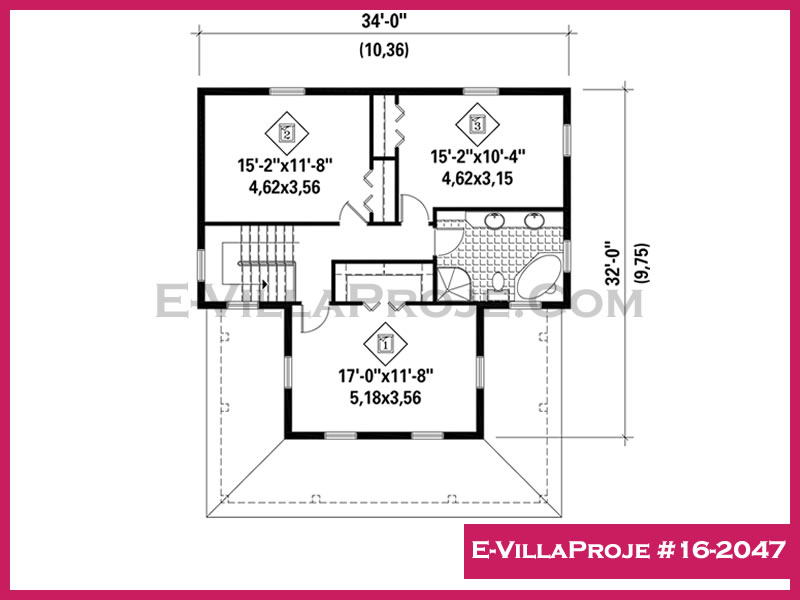 Model 16-2047 — 162 m², 2 storeys thumbnail 3