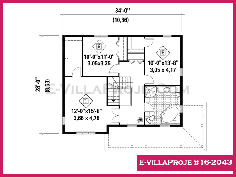 Model 16-2043 — 164 m², 2 storeys thumbnail 3