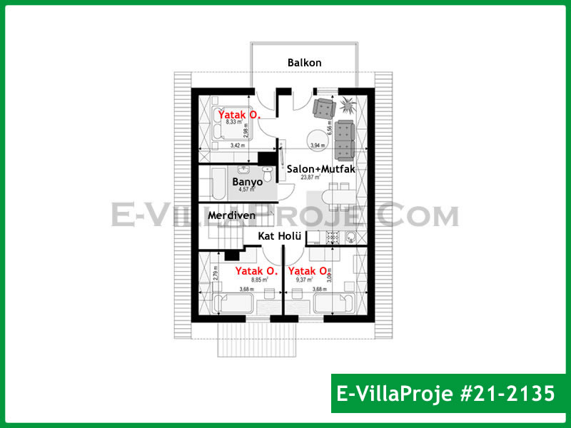 Model 21-2135 — 164 m², 2 storeys thumbnail 3
