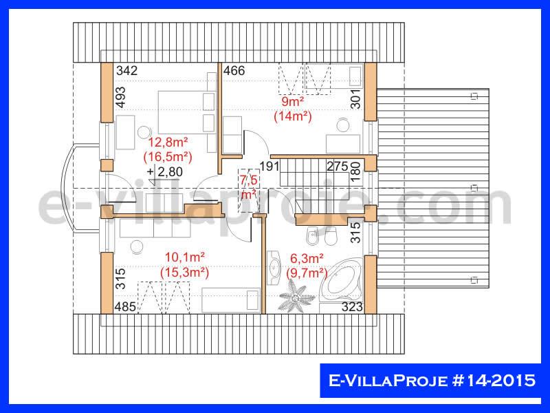 Model 14-2015 — 165 m², 2 storeys thumbnail 3