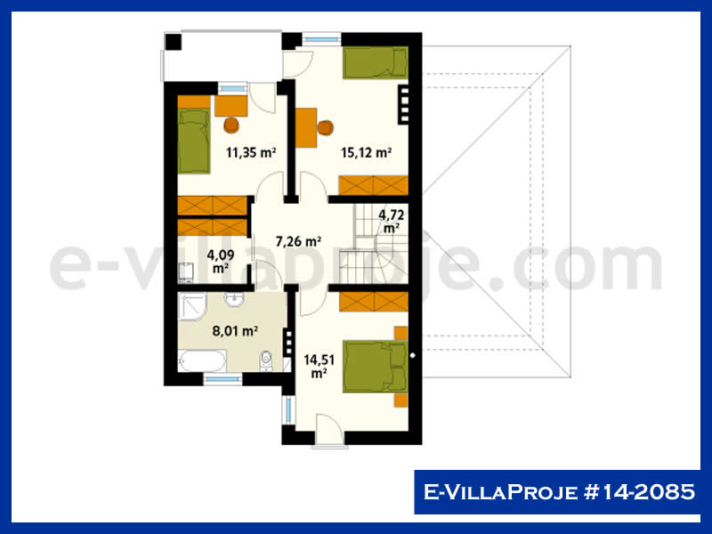 Model 14-2085 — 166 m², 2 storeys thumbnail 3