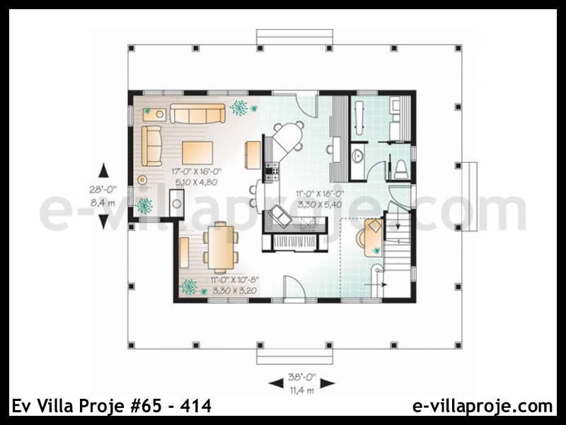 Model 65-414 — 166 m², 2 storeys thumbnail 2
