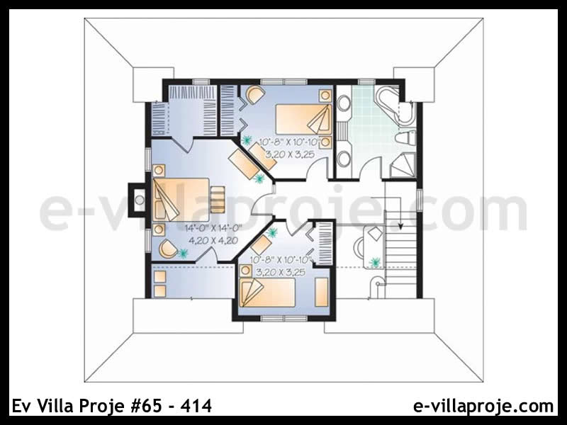 Model 65-414 — 166 m², 2 storeys thumbnail 3