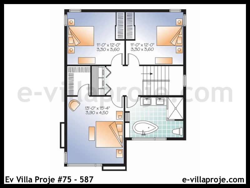 Model 75-587 — 167 m², 2 storeys thumbnail 3