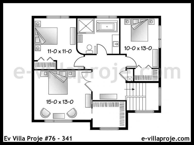 Model 76-341 — 169 m², 2 storeys thumbnail 3