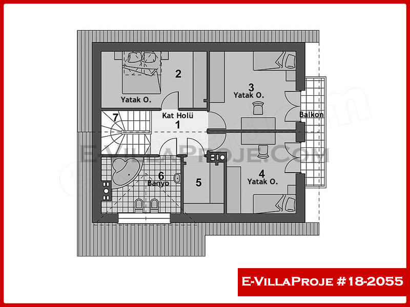 Model 18-2055 — 169 m², 2 storeys thumbnail 3