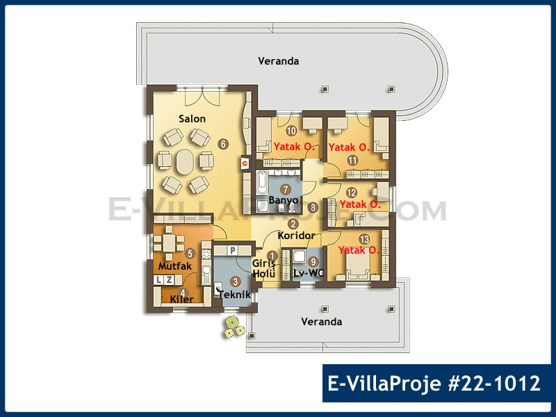 Model 22-1012 — 174 m², 1 storey thumbnail 2