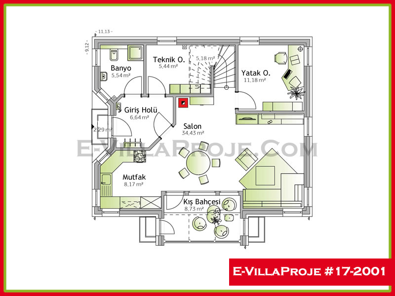 Model 17-2001 — 185 m², 2 storeys thumbnail 2