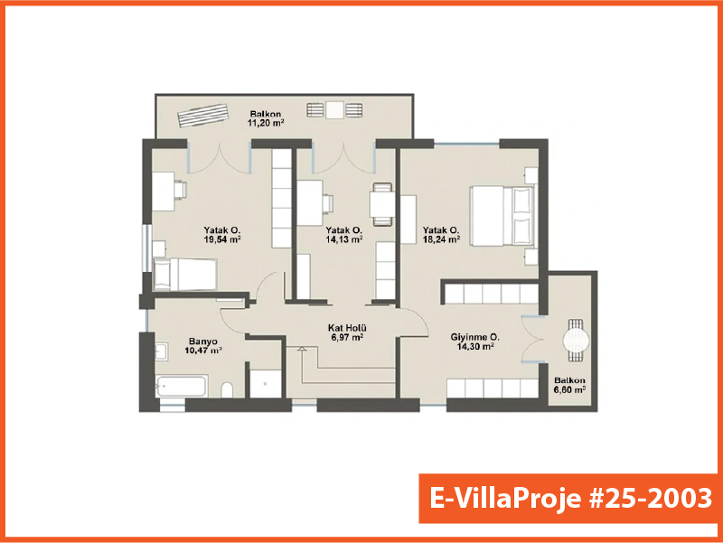 Model 25-2003 — 186 m², 2 storeys thumbnail 3