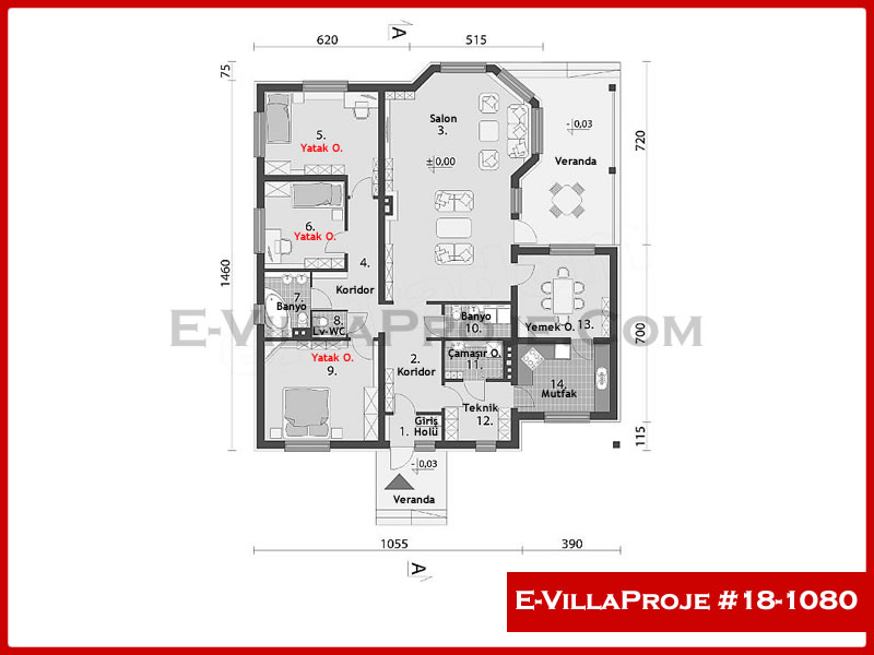 Modell 18-1080 — 186 m², 1 Geschoss thumbnail 2