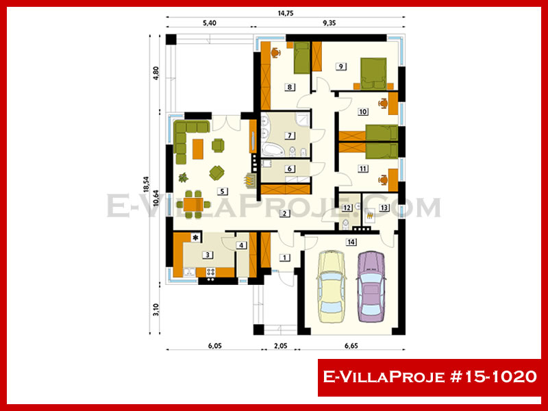 Modell 15-1020 — 188 m², 1 Geschoss thumbnail 2