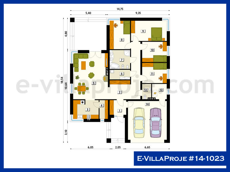 Model 14-1023 — 189 m², 1 storey thumbnail 2
