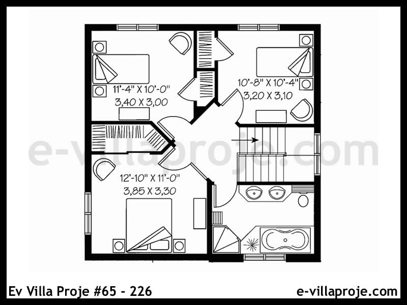 Model 65-226 — 189 m², 3 storeys thumbnail 3