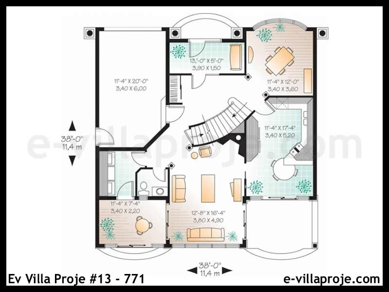 Model 13-771 — 191 m², 2 storeys thumbnail 2
