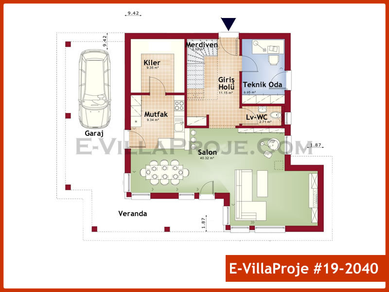 Model 19-2040 — 191 m², 2 storeys thumbnail 2