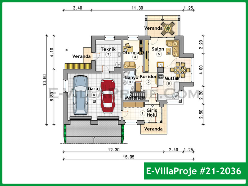 Model 21-2036 — 195 m², 2 storeys thumbnail 2