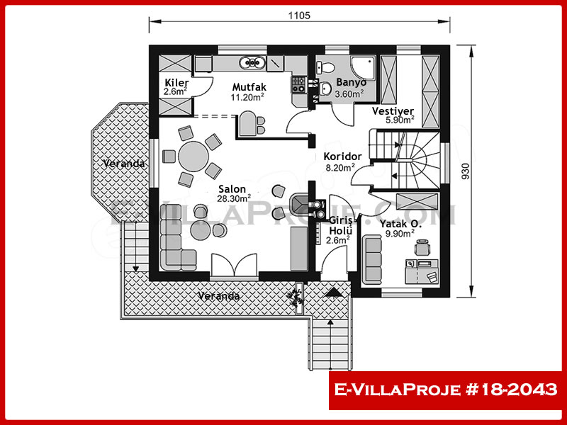 Model 18-2043 — 197 m², 2 storeys thumbnail 2